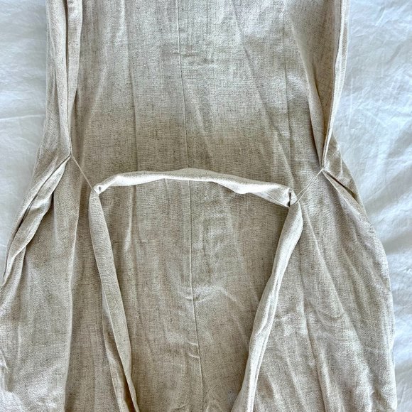 Miou Muse Oatmeal Button Down Jumpsuit - Picture 9 of 11